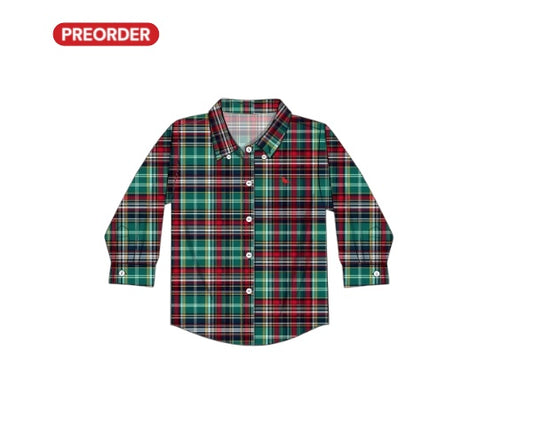 Tartan Tidings: Boy Button-down