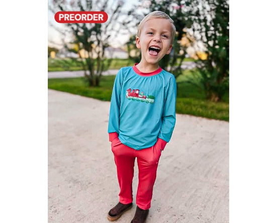 Jolly Trains and Canes PO17: Saylor’s Banded Joggers Set