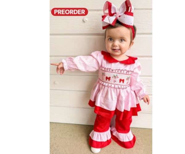Candy Cane Lane PO16: Girl’s Pant Set