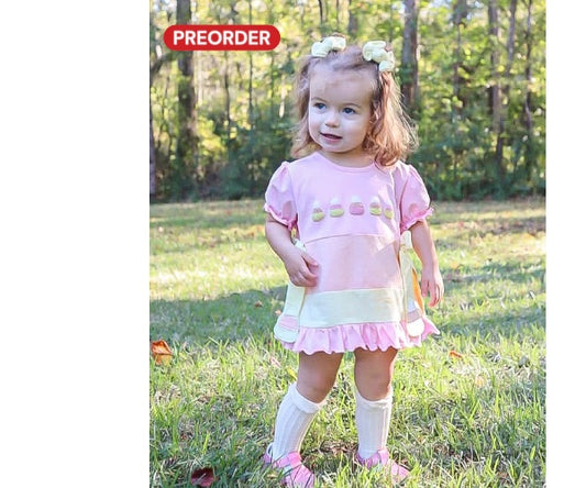Candy Corn Color Block: Girl Diaper Set