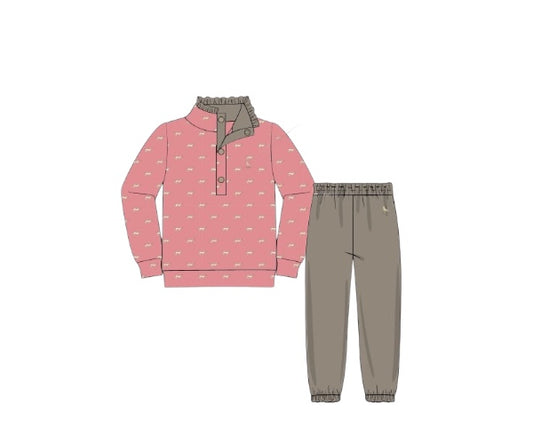 Proper Pointers: Charleston Pullover Jogger Set - Girl