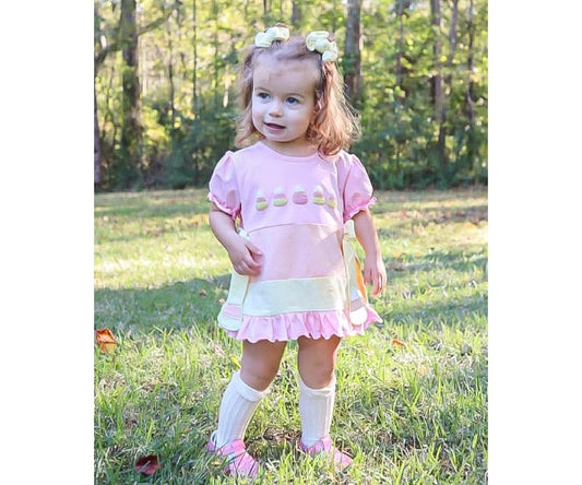 Candy Corn Color Block: Girl Diaper Set