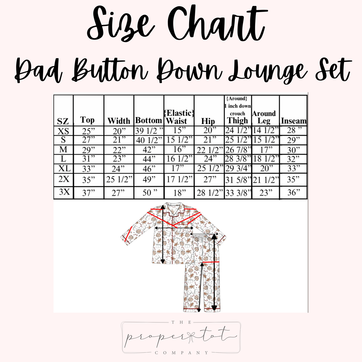 Baubles and Bows Lounge - Dad’s Initials Loungewear Pants