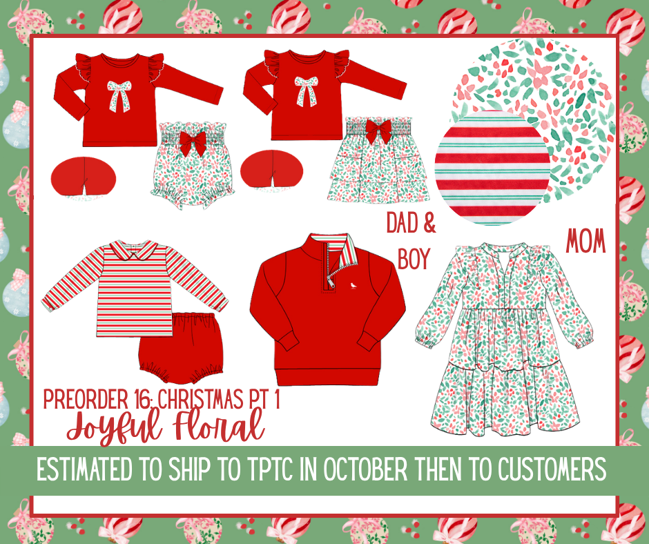 Joyful Floral PO16: Boy’s Diaper Set