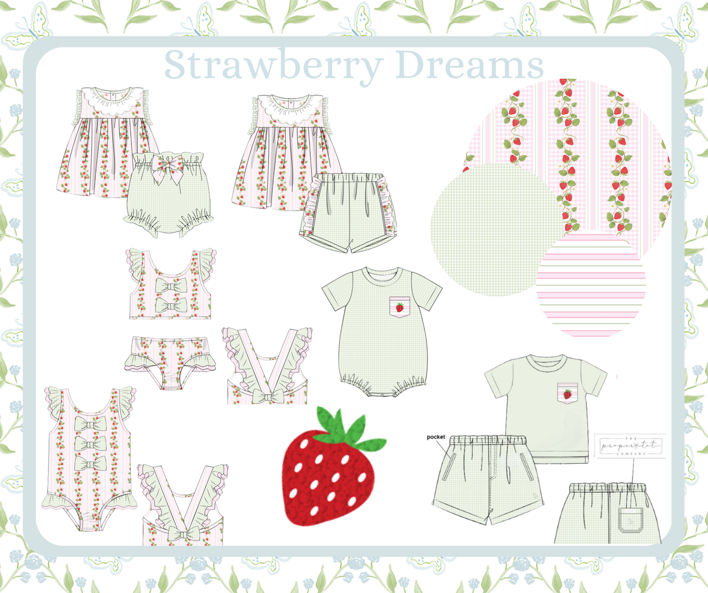 Strawberry Dreams - Presley’s Diaper Set