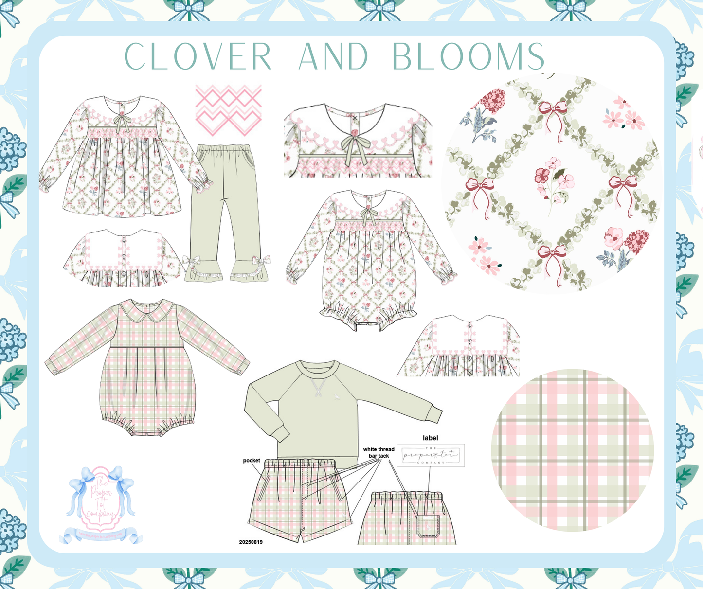 Clover and Blooms - Presley’s Embroidered Collar Pants Set