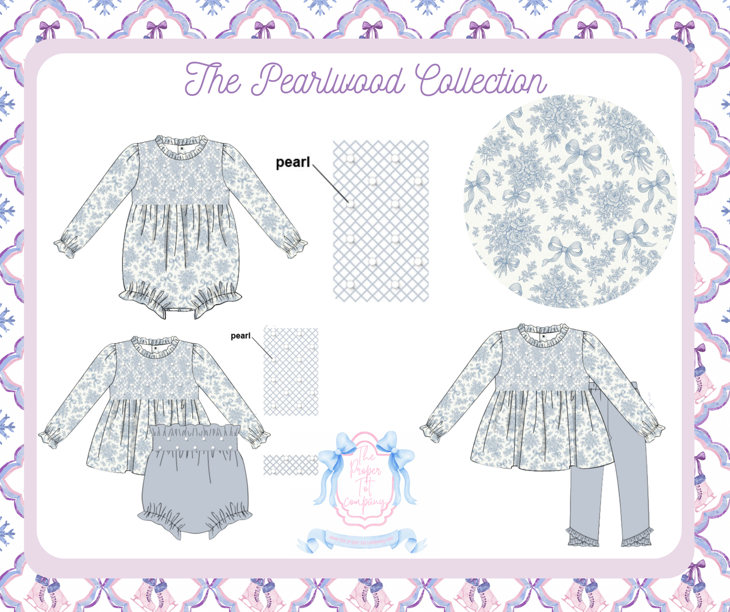 The Pearlwood Collection - Henrietta’s Geo & Pearl Smocked Bubble