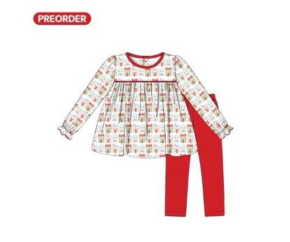 Christmas Zoo Lane: Girl Leggings Set