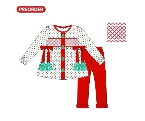 Oh, Christmas Tree PO17: Girl’s Leggings Set